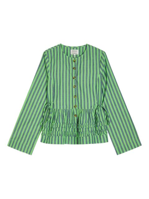 DAMSON MADDER. striped button blouse