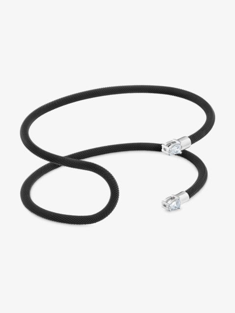TOUS Platinum, black steel and lab-grown diamonds double Bangle TOUS Mesh LGD