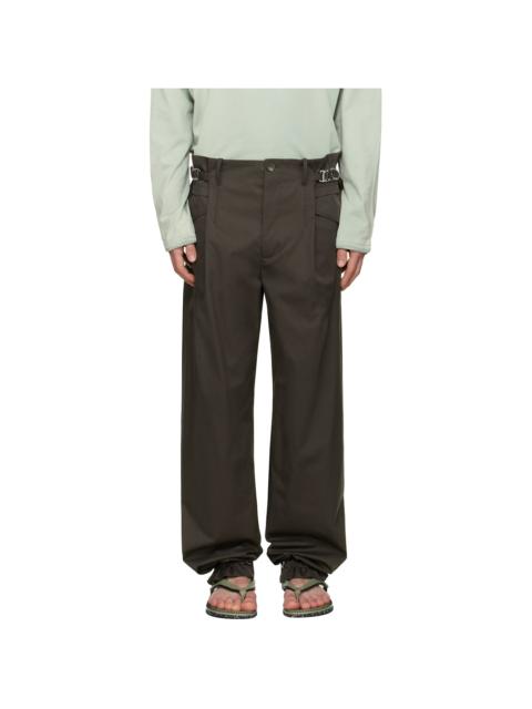 Kiko Kostadinov Brown Egreta Trousers