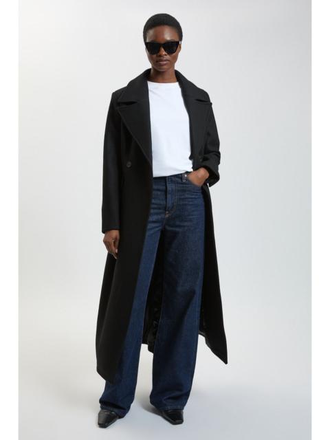 KAREN MILLEN Wool Tailored Flared Skirt Midi Coat