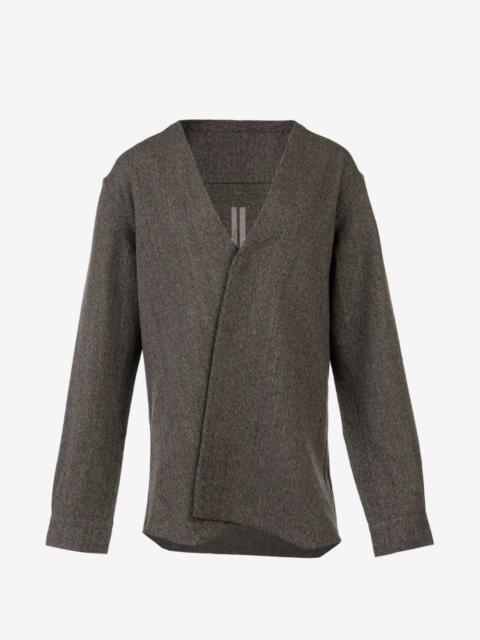 Rick Owens wrap-style long-sleeve blouse
