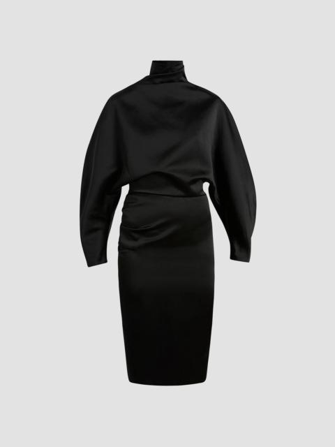 KHAITE Women's Harlin Turtleneck Knee-Length Dress - Black