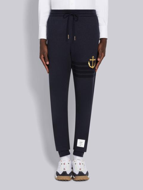 Thom Browne Lightweight Anchor Loopback 4-Bar Sweatpants