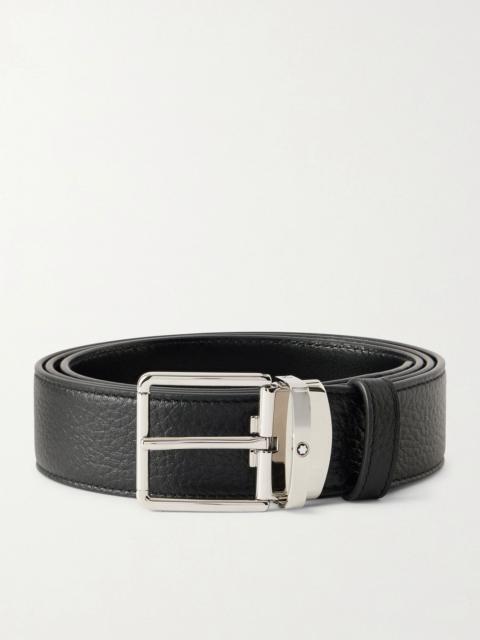 Montblanc Everyday 3.5cm Reversible Leather Belt Black