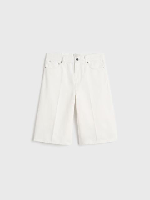 TOTEME Denim board shorts white