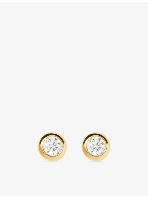 MISSOMA Classic Stone 18ct Yellow Gold Vermeil And Cubic Zirconia Stud Earrings