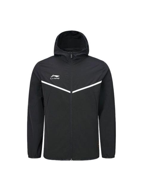 Li-Ning Li-Ning Logo Sports Full Zip Hooded Jacket 'Black' AFDR301-3