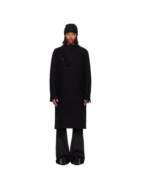 Rick Owens Black Concordians Officer Coat