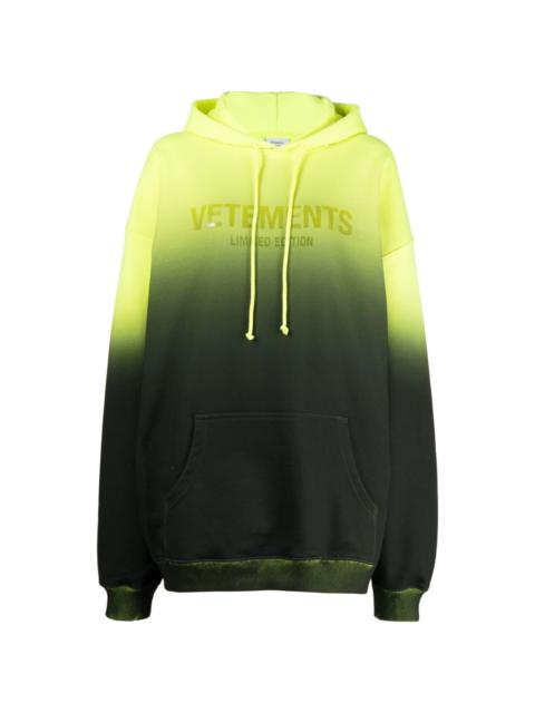 gradient-effect oversized hoodie