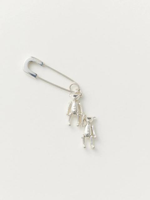 TWO TEDDY BEARS CHARM EARRING