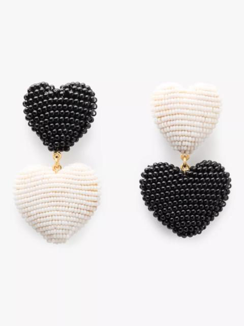 kate spade Heart You Beaded Double Drop Earrings