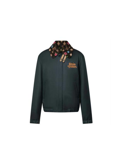 Louis Vuitton Louis Vuitton by Tyler, the Creator Cotton Aviator Jacket With Monogram Fleece Collar Black
