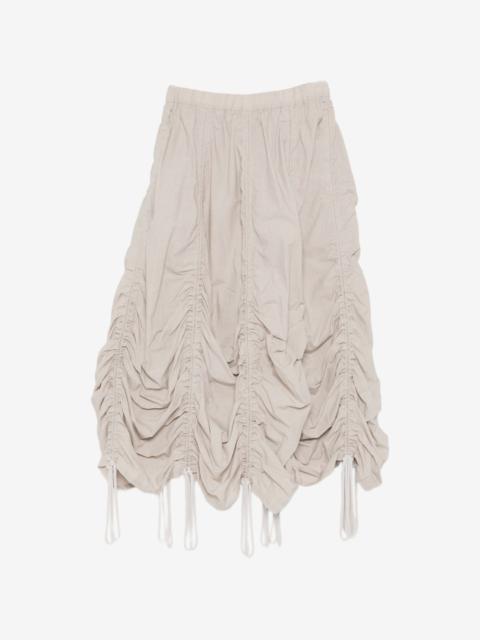 LAUREN MANOOGIAN ruched drawstring skirt