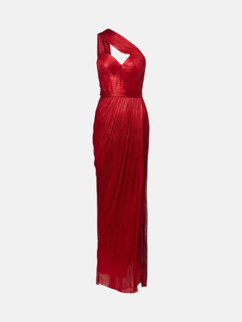 MARIA LUCIA HOHAN Claudine scarf-detail silk mousseline gown