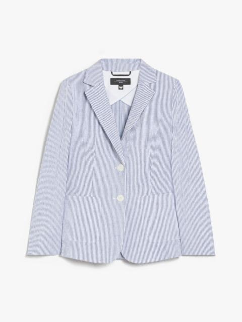 WEEKEND Max Mara ALETTA Cotton and linen seersucker blazer