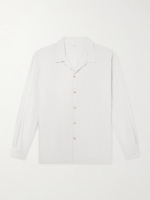 A.PRESSE Camp-Collar Silk Shirt
