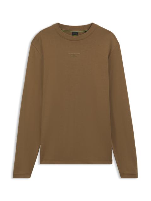 BOSS PORSCHE X BOSS LONG-SLEEVED T-SHIRT WITH GLOSSY LOGO