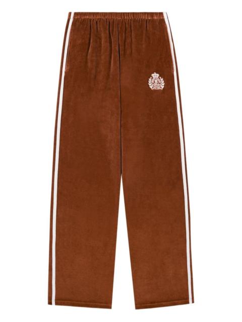 Sporty & Rich logo-embroidery stripe tack pants