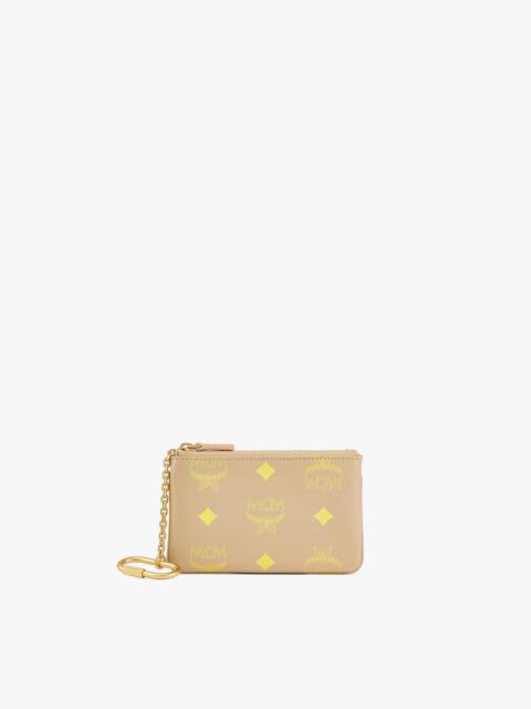 MCM Key Pouch in Color Splash Logo Leather