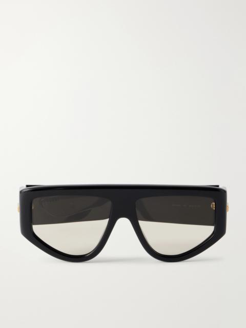 Bottega Veneta Ribbon Mask D-Frame Recycled-Acetate Sunglasses