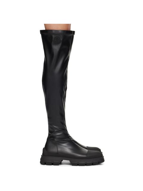 Moncler Black Hevea High Tall Boots