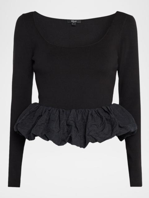 Rails Tillie Scoop-Neck Bubble-Hem Top