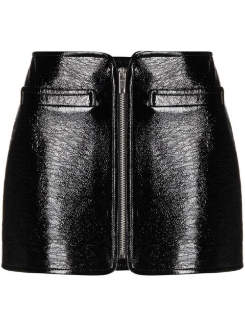 courrèges Swallow vinyl mini skirt