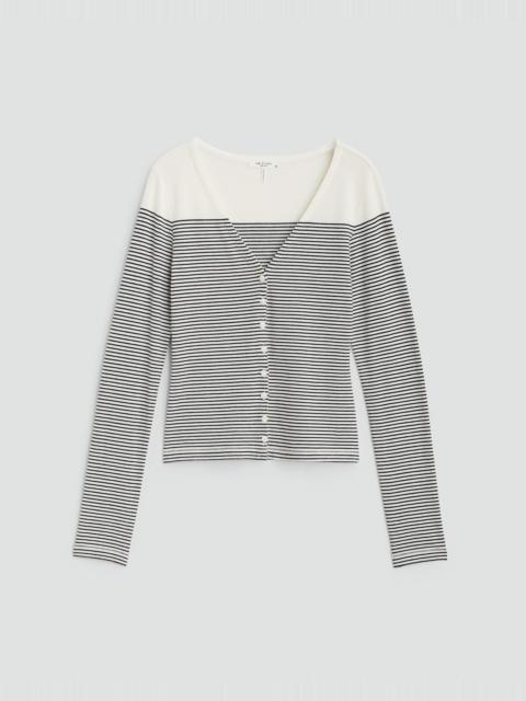 The Knit Striped Vee Cardigan
Classic Fit