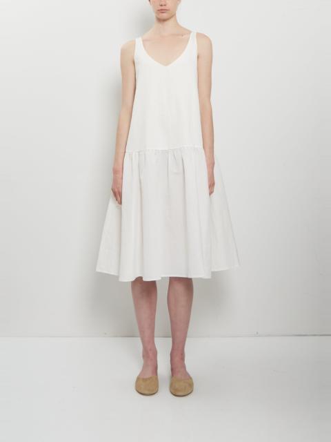 apuntob Linen Cotton V-Neck Sleeveless Dress