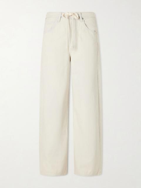 Citizens of Humanity Brynn Drawstring mid-rise wide-leg jeans Off-white