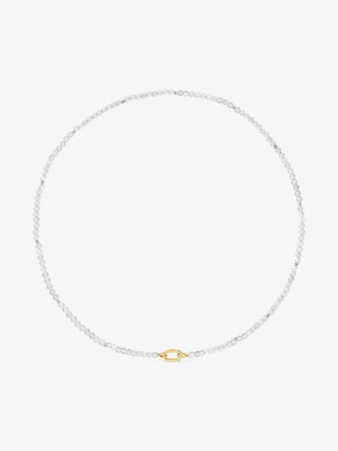 TOUS Short 18K solid gold and labradorite Necklace Hold Oval