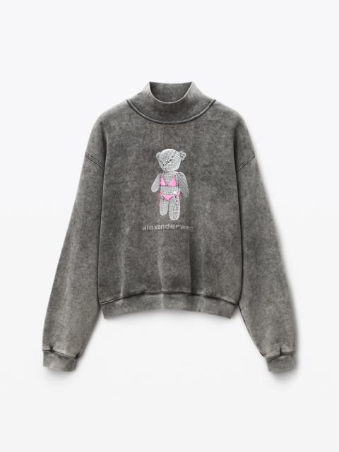 Alexander Wang TEDDY BEAR GRAPHIC SWEATSHIRT IN TERRY