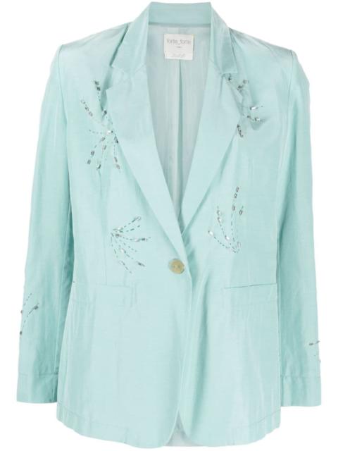 forte_forte rhinestone-embellished lightweight blazer