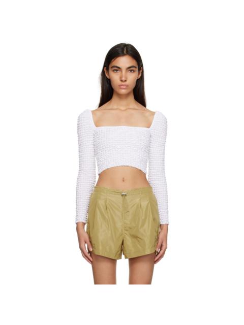 STAUD White Eleanora Blouse