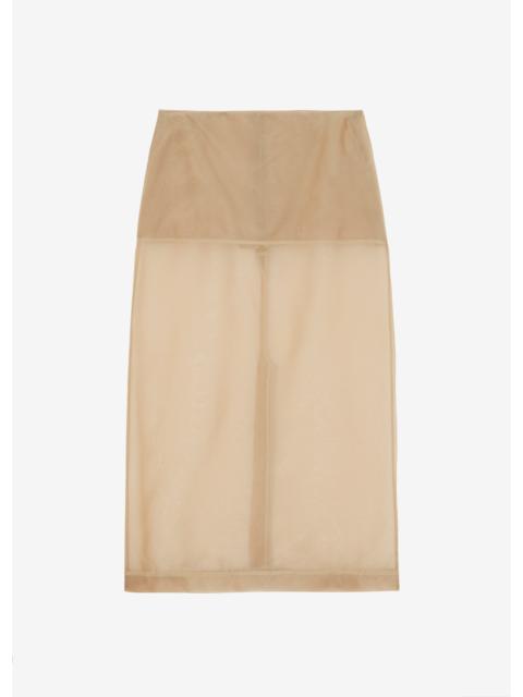 The Frankie Shop Peri Sheer Midi Skirt - Desert Sand