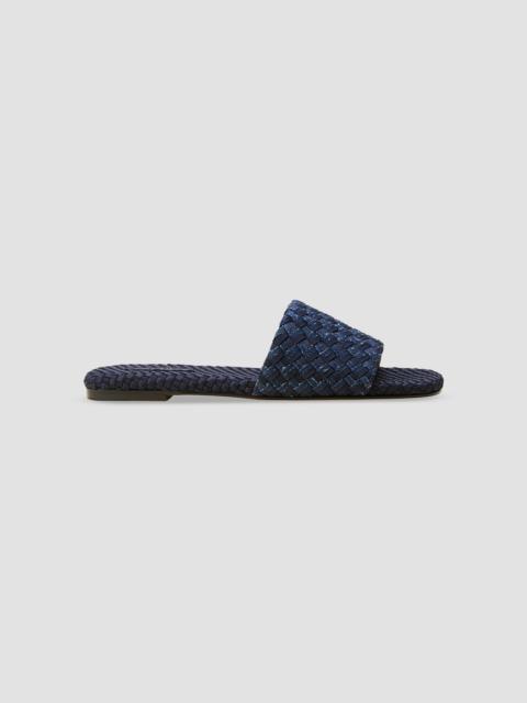 NAGHEDI Women's St. Barths Double Weave Denim Slide Sandals - Indigo