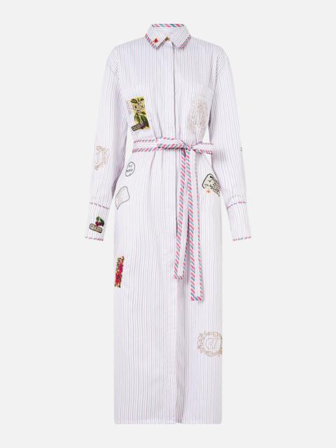 CAMILLA BUTTON FRONT LONG DRESS LA BELLE BOTANIQUE