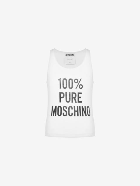 Moschino 100% PURE MOSCHINO STRETCH COTTON TANK TOP