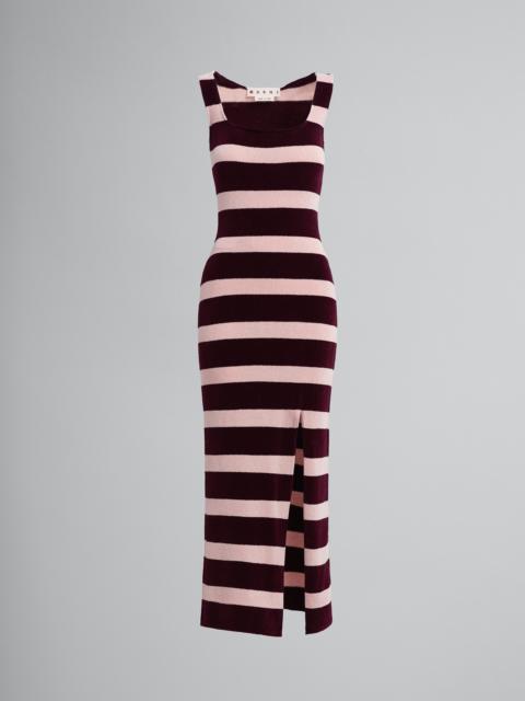 Marni STRIPED CHENILLE KNIT DRESS