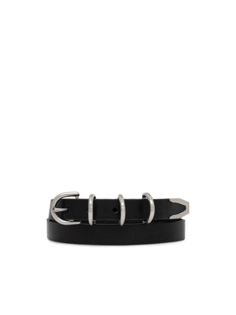 rag & bone leather triple-ring belt