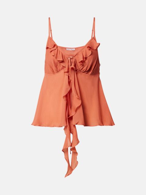 Poupette St Barth Maja ruffled chiffon top