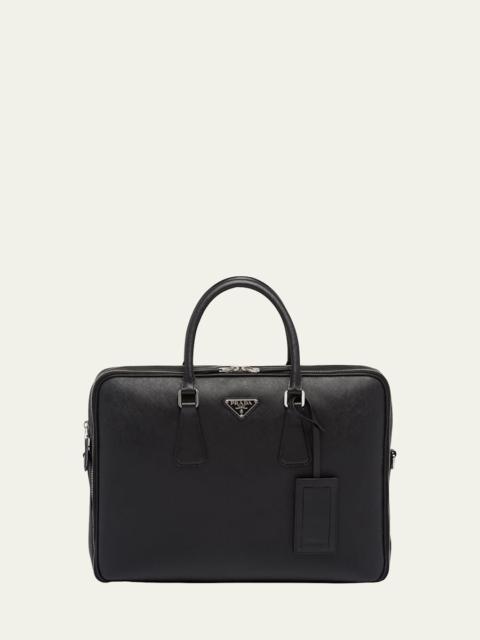 Prada Men's Saffiano Leather Briefcase