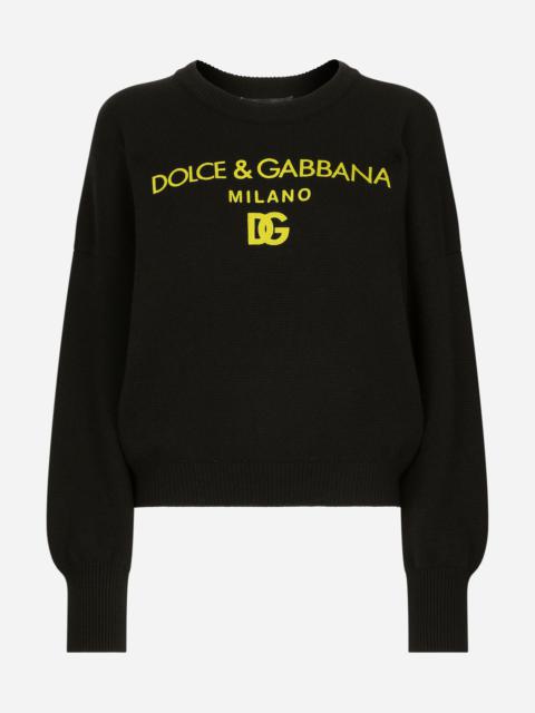 Cashmere sweater with Dolce&Gabbana logo