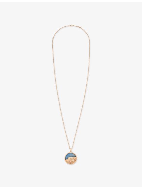 Van Cleef & Arpels Zodiaque Cancer 18ct Rose-Gold And Blue Quartz Pendant Necklace