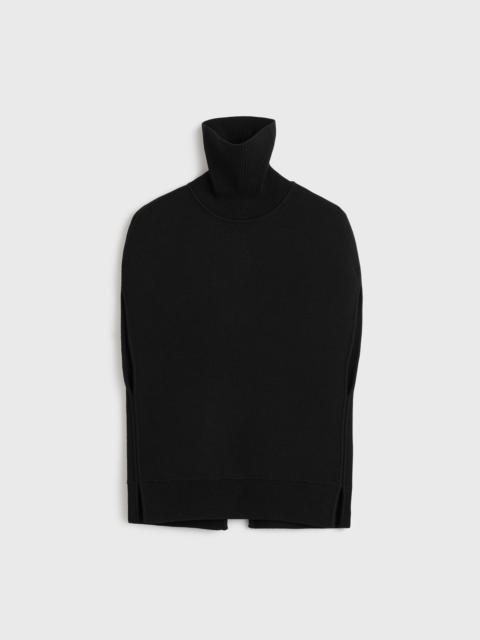 TOTEME Double-knit cape knit black
