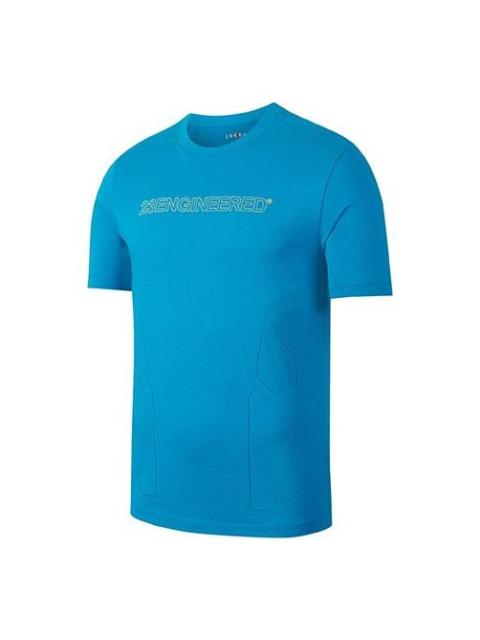 Jordan Air Jordan 23 ENGINEERED Dri-FIT Quick Dry Casual Sports Short Sleeve Blue CJ6205-446
