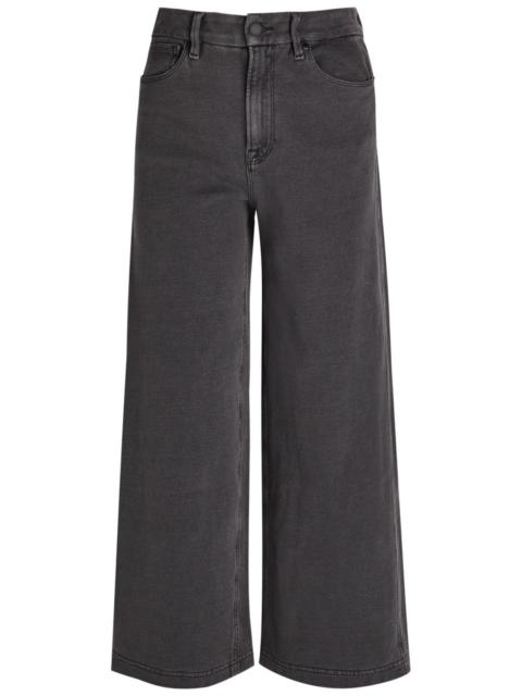 GOOD AMERICAN Good American Jeanius Cropped Wide-leg Sweatpants