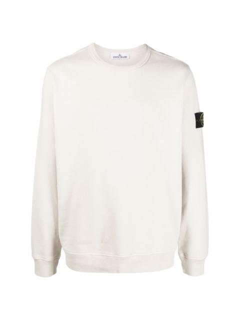 Compass-patch cotton sweatshirt