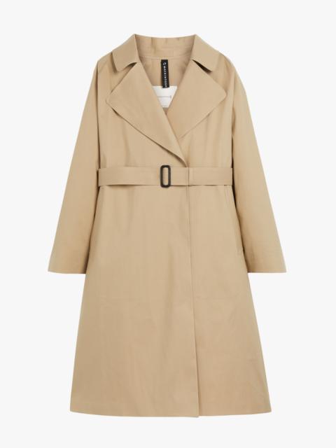 Mackintosh KINTORE FAWN BONDED COTTON TRENCH COAT | LR-1039