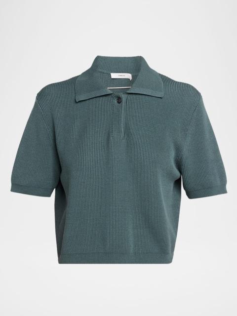 Ribbed Polo Top